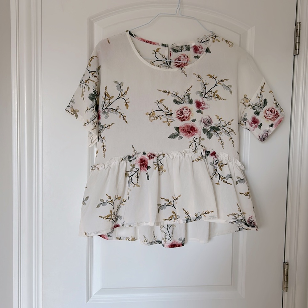 Floral babydoll blouse